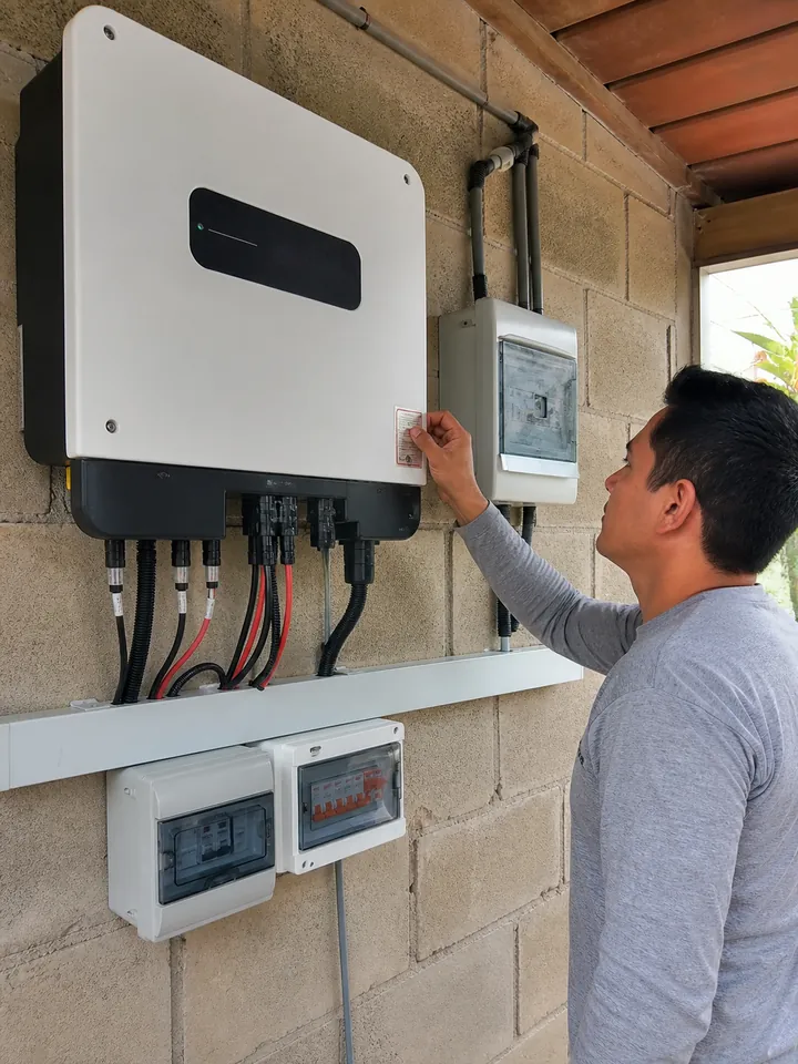 Sistema solar con inversor y baterías en Medellín